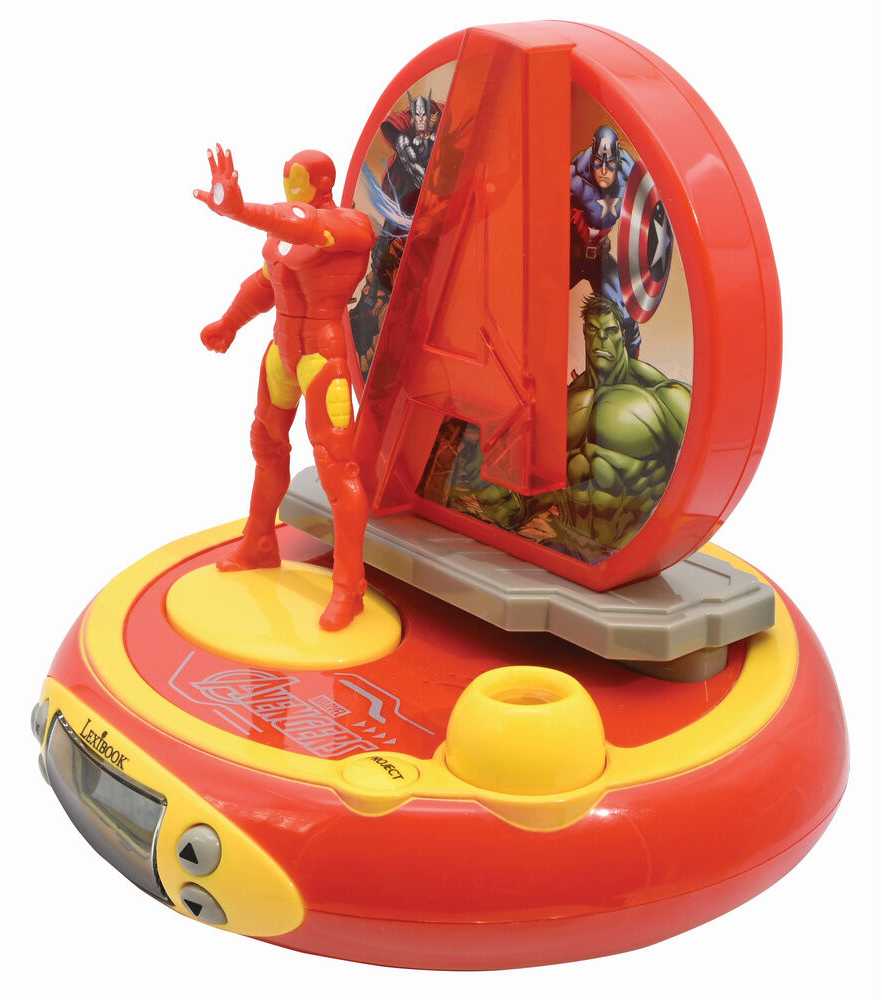 AAA Duży ZEGAR su budzikiem / budzik Figūrėlė 3D AVENGERS su Projektorem dekoracja