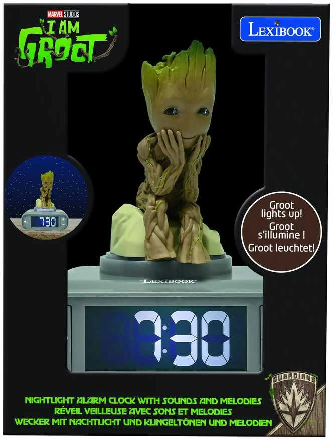 Lexibook,Disney Lexibook – „Groot“ naktinio apšvietimo žadintuvas su garsais (RL800GG)