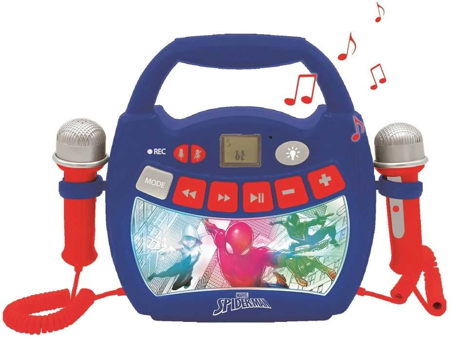 Lexibook - SpiderMan Portable Digital Music Player with 2 Mics and Lights (MP320SPZ)