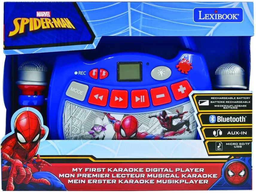 Lexibook - SpiderMan Portable Digital Music Player with 2 Mics and Lights (MP320SPZ)