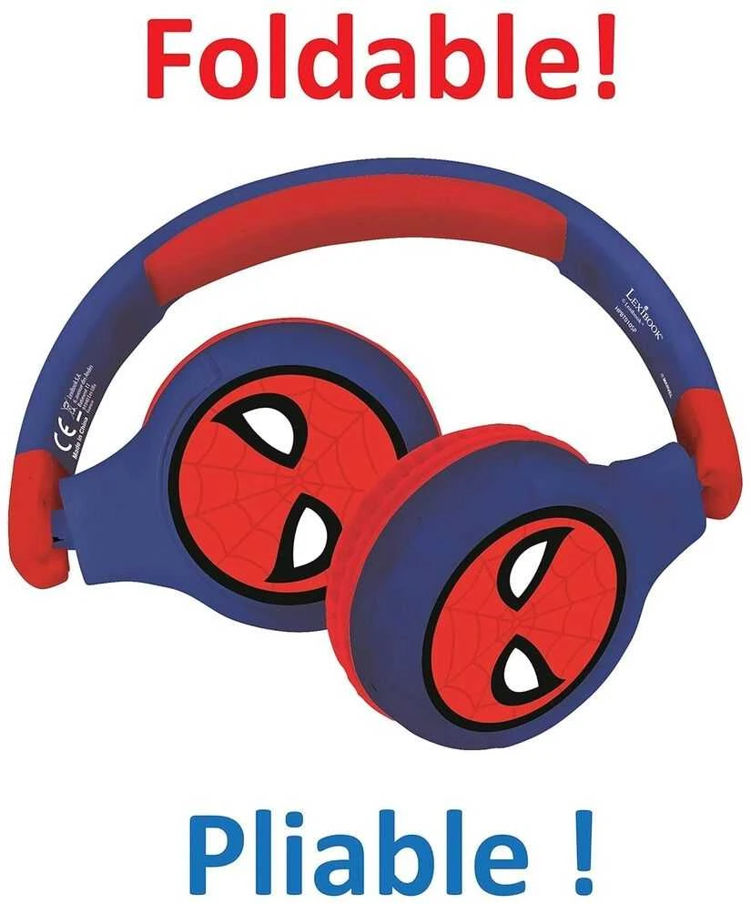 Sulankstomos ausinės 2 viename SpiderMan Lexibook