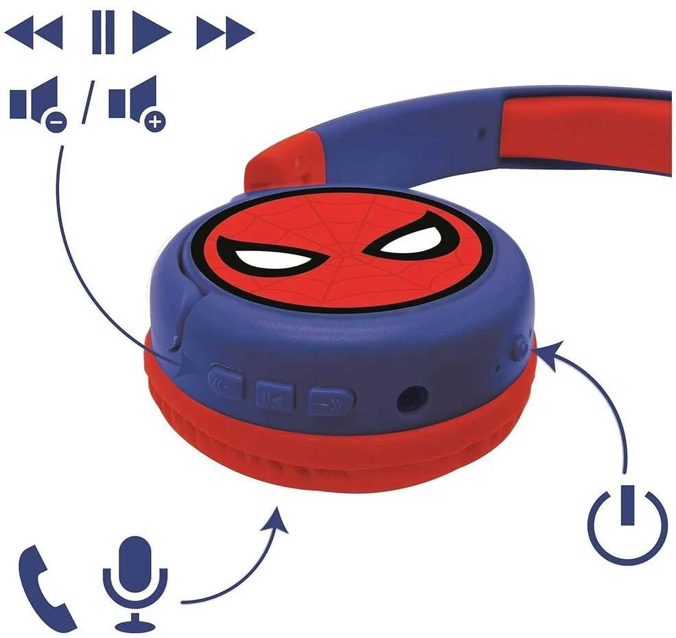 Sulankstomos ausinės 2 viename SpiderMan Lexibook