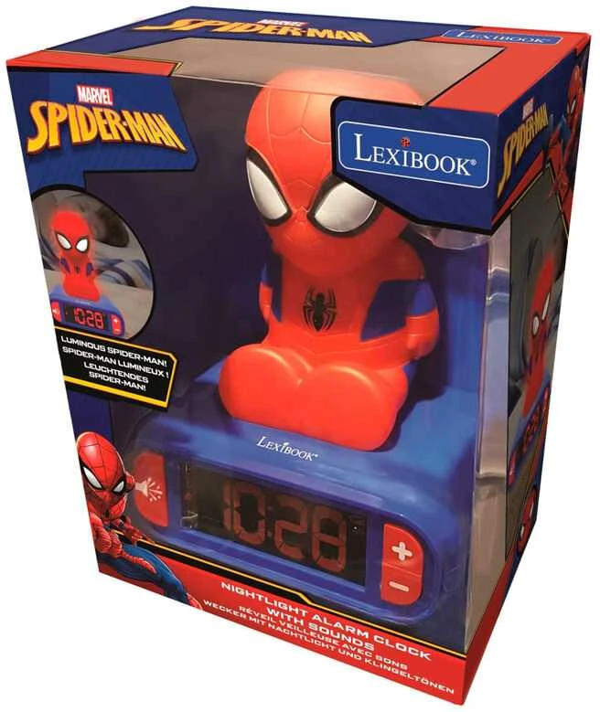 Lexibook Spiderman Žadintuvas 3D su Lampką