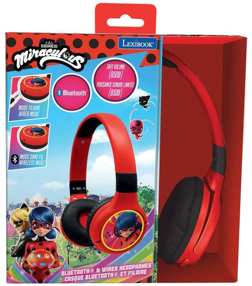 Lexibook Miraculous składane ausinės 2w1 bluetooth