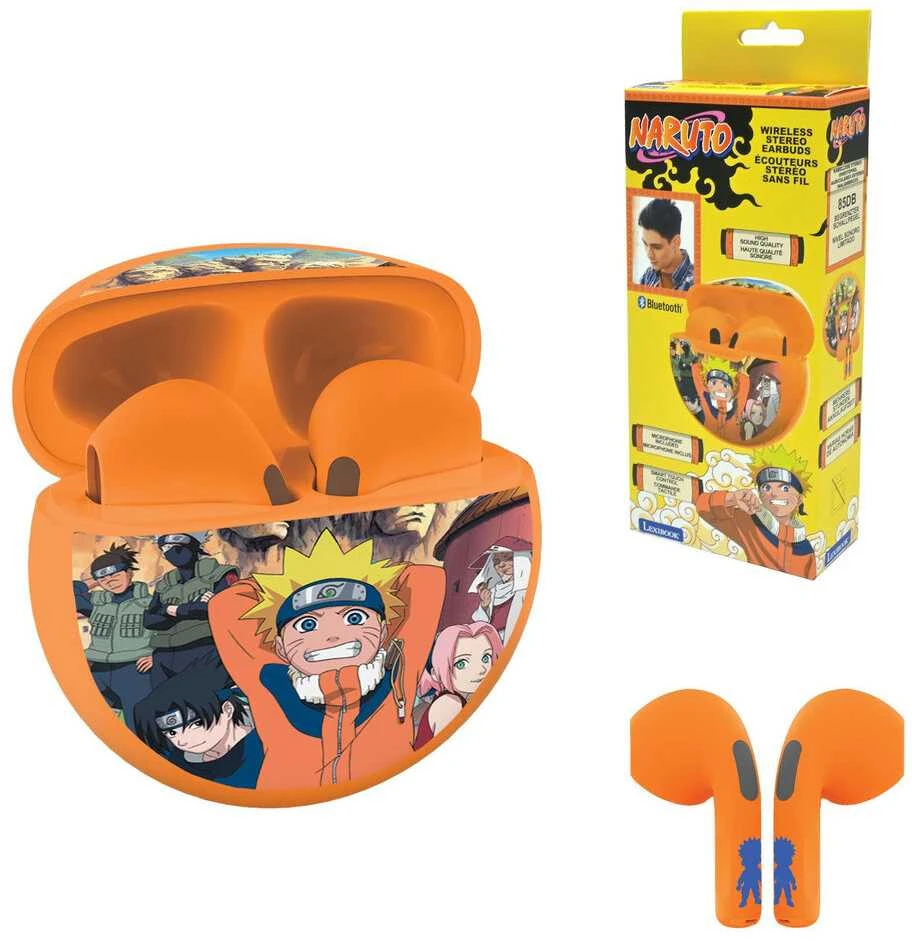 Naruto Shippuden bevielės ausinės su dėklu