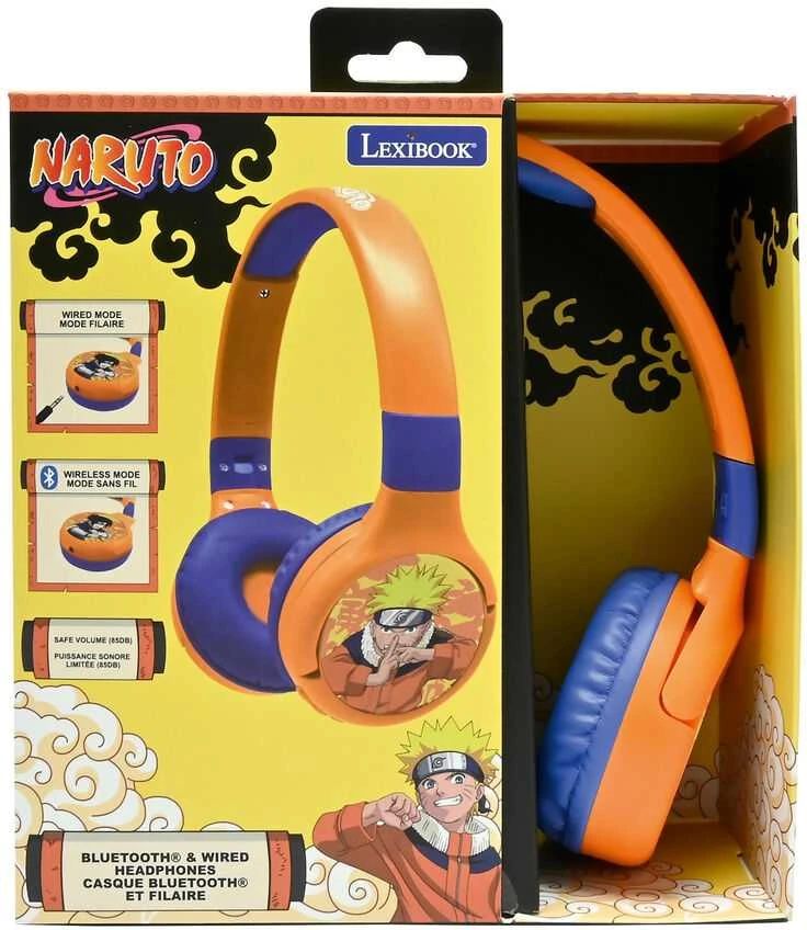 Lexibook,Naruto „Lexibook“ – 2 viename sulankstomos „Naruto“ dizaino ausinės (HPBT010NA)