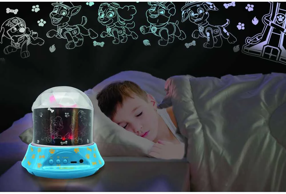 Lexibook – „Paw Patrol“ naktinės šviesos projektorius su garsiakalbiu – kompaktiškas ir nešiojamas