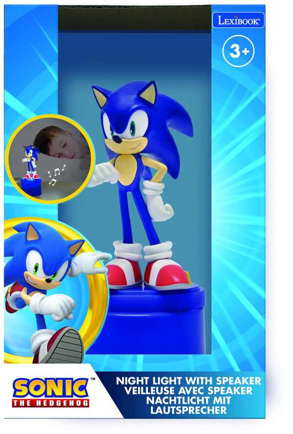 Lexibook Sonic The Hedgehog 3D naktinė lempa su garsiakalbiu vaikams