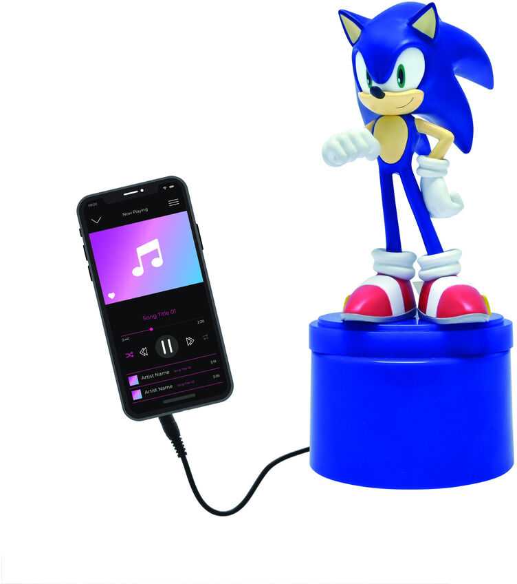 Lexibook Sonic The Hedgehog 3D naktinė lempa su garsiakalbiu vaikams