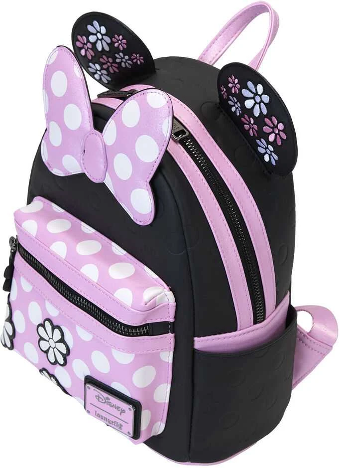 Loungefly Disney Minnie Floral Rock the Dots backpack
