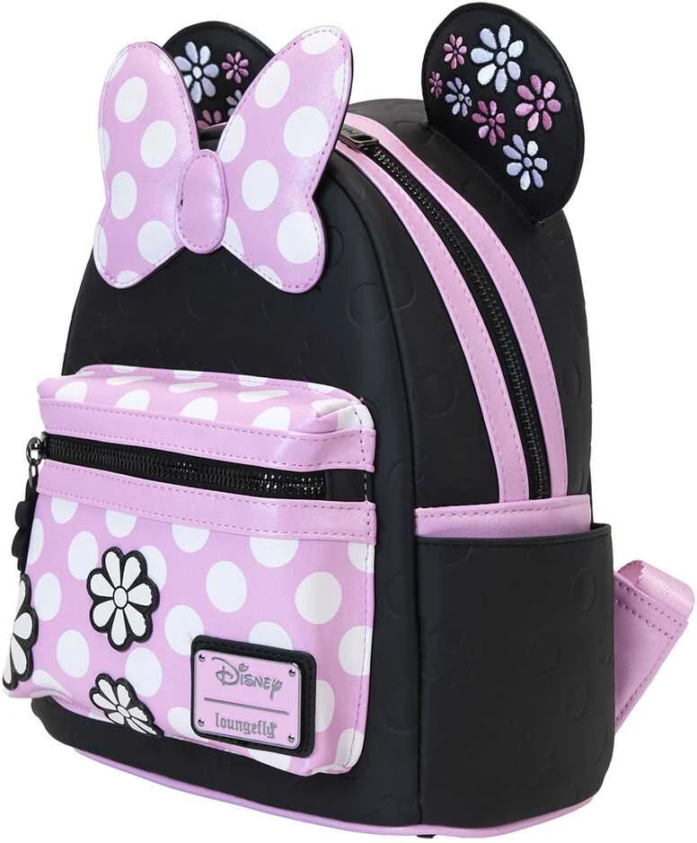 Loungefly Disney Minnie Floral Rock the Dots backpack