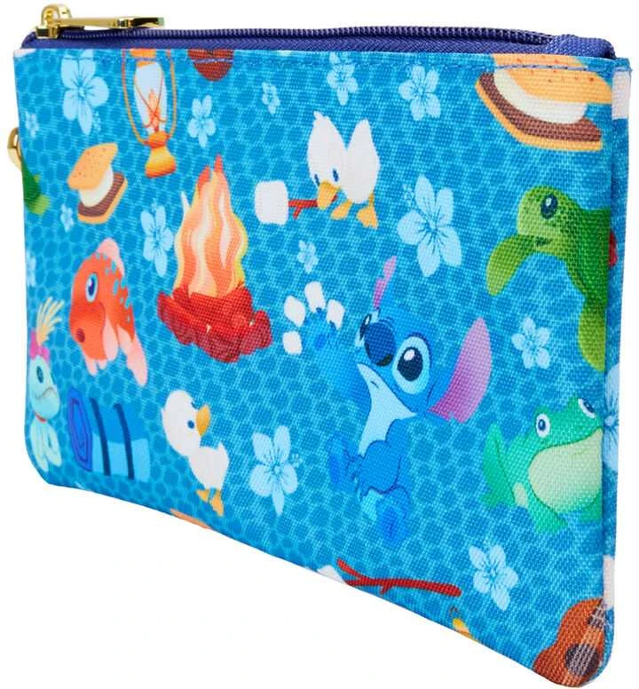 Loungefly Disney Stitch Camping Cuties zipper wrislet wallet