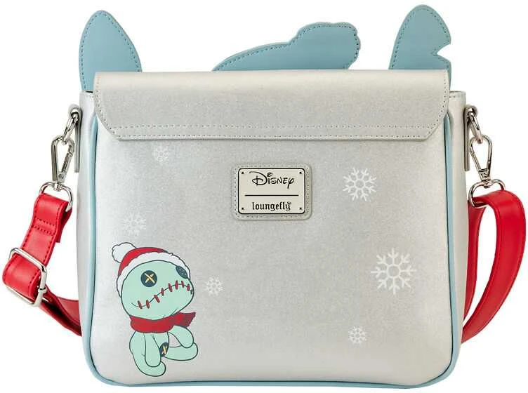 Loungefly Disney Stitch Holiday glitter crossbody bag
