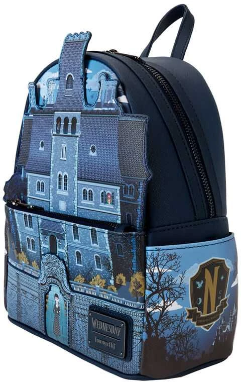 Loungefly Wednesday Nevermore Academy backpack