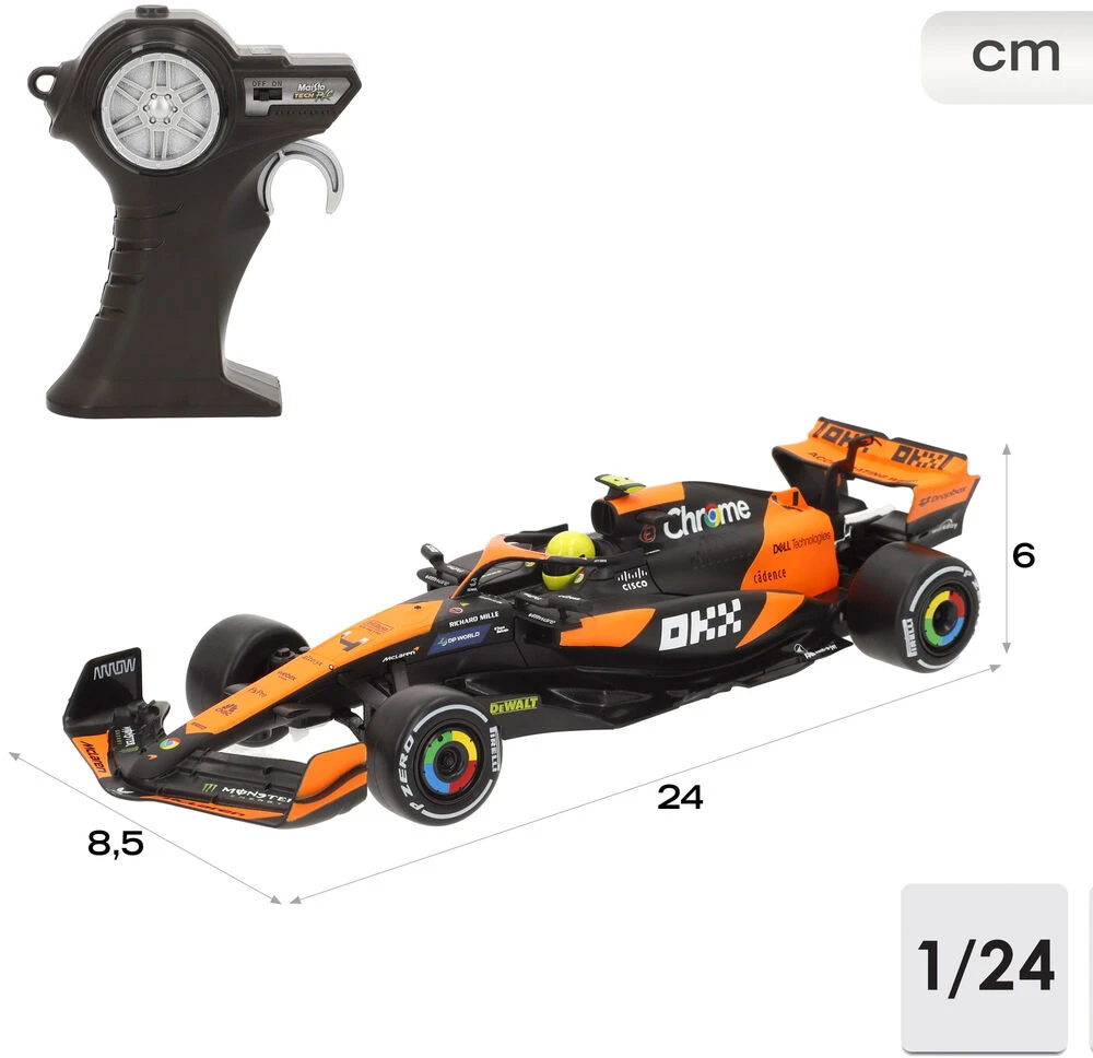 MAISTO TECH pulteliu valdomas automodelis 1:24 McLaren F1 MCL38, 82359