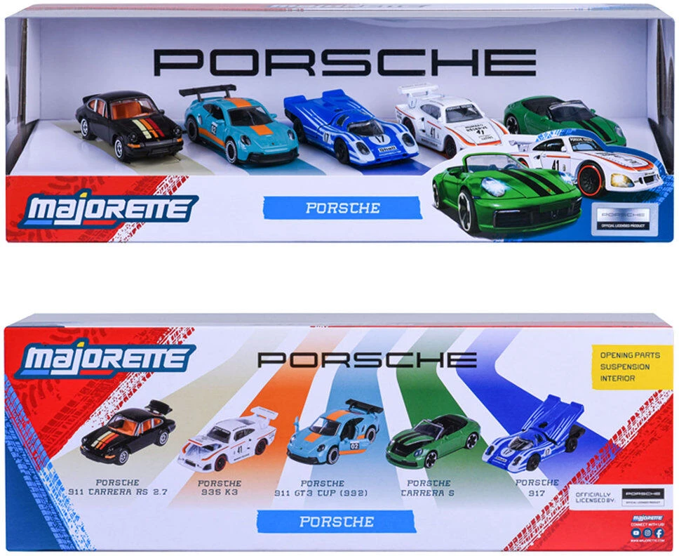 Majorette - Porsche 5 dalių dovanų rinkinys (8502105002)