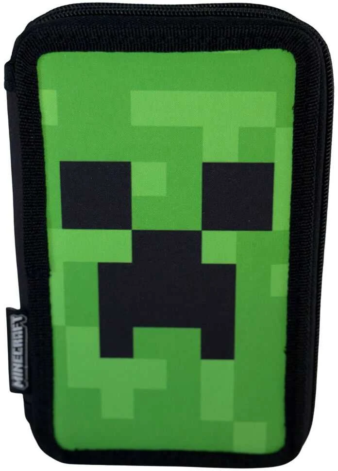 Manenti Minecraft Face triple pencil case