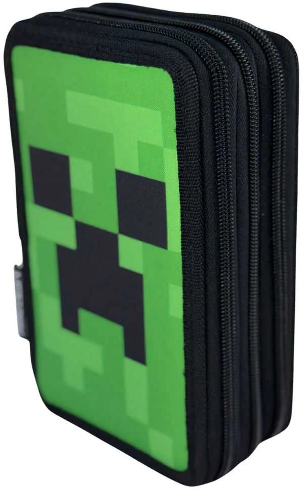 Manenti Minecraft Face triple pencil case