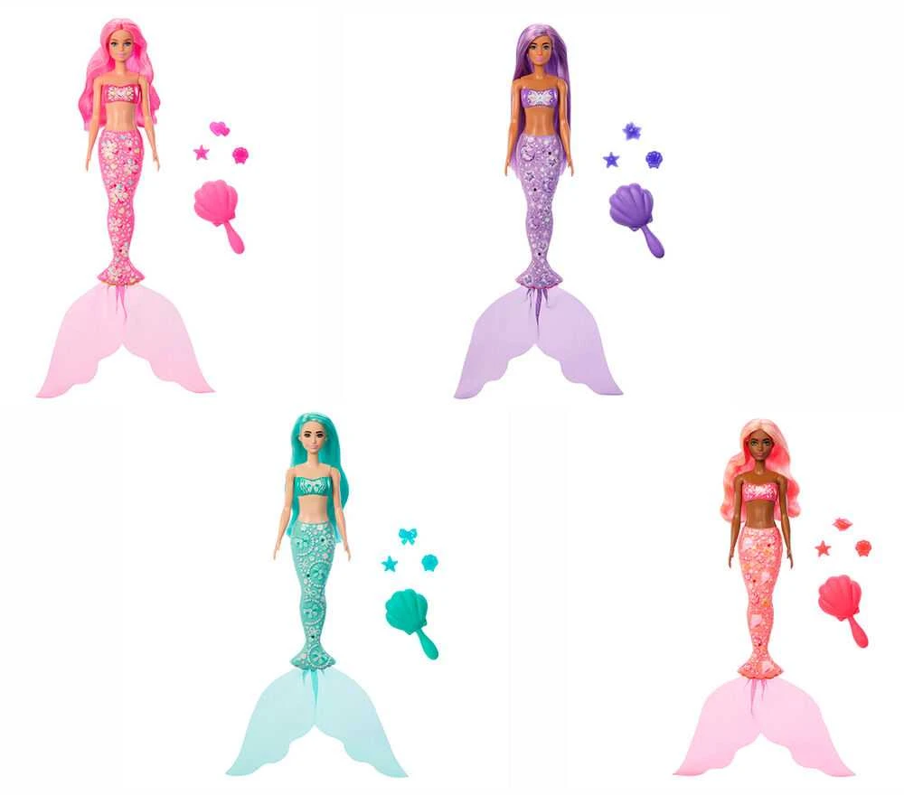 Mattel BARBIE COLOR REVEAL undinės siurprizų rinkinys, brangakmenių serija (JMW61)