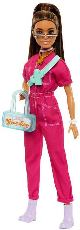 Mattel Lėlė Barbie su rožiniu kombinezonu HPL76