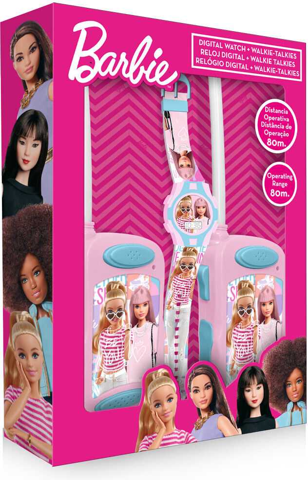 Dėlionė Kids Euroswan Barbie Rinkinys racija su skaitmeniniu laikrodžiu BB00020 rožinė