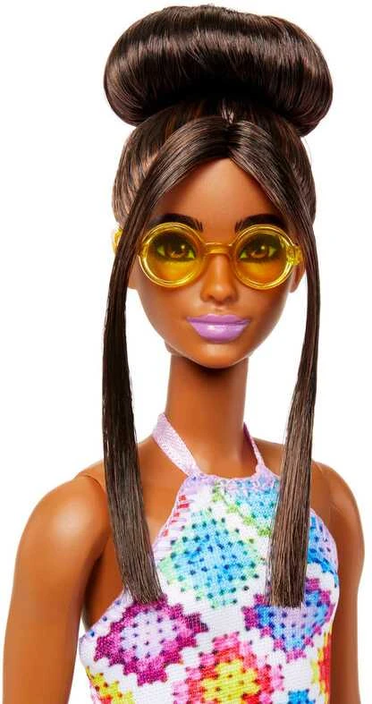 Mattel Barbė fashionistas lėlė spalvinga suknele