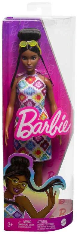Mattel Barbė fashionistas lėlė spalvinga suknele