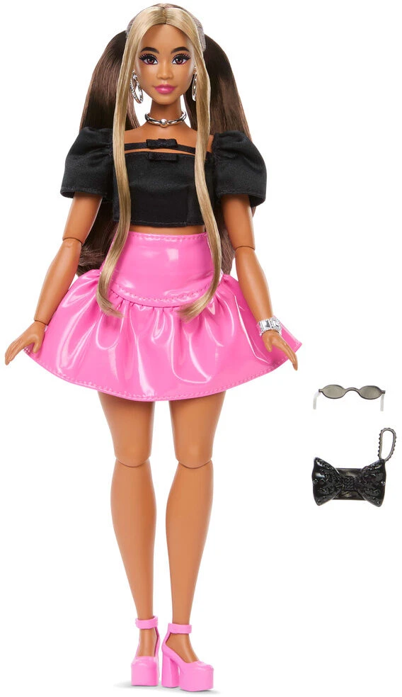 Mattel BARBIE DELUXE FASHIONISTAS mados lėlė rožiniu sijonu (JJN74)
