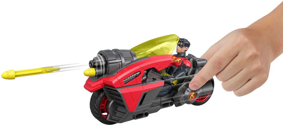 Mattel Usorteret DC Universe Robin 15cm & Small Vehicle