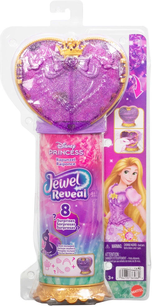 Mattel DISNEY PRINCESS JEWEL REVEAL Auksaplaukės siurprizas (JLK28)