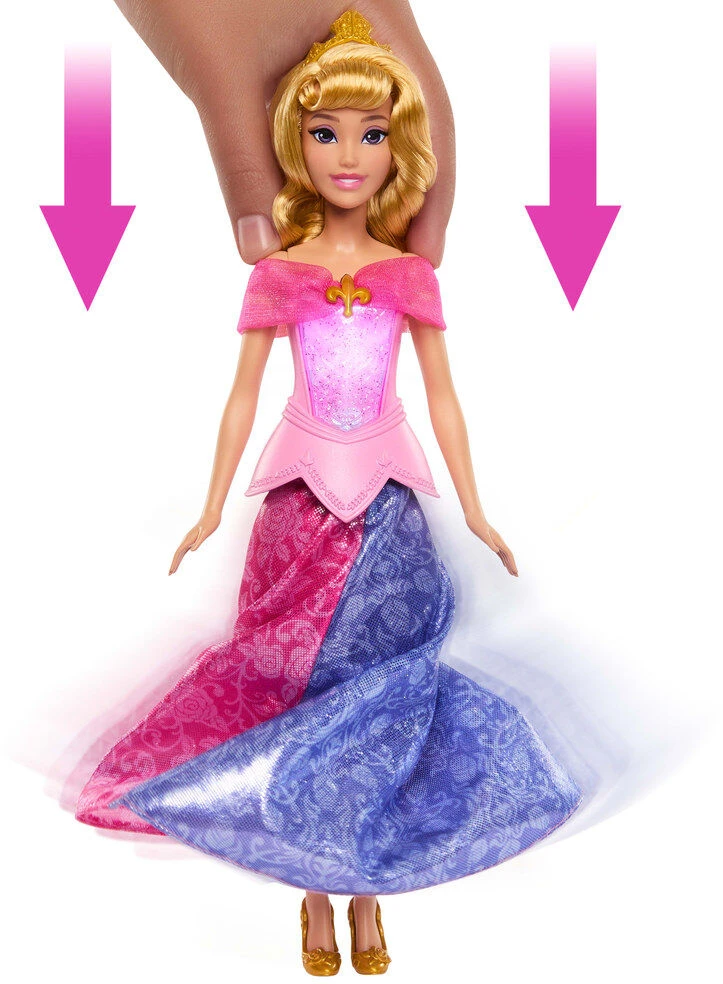 Mattel DISNEY PRINCESS lėlė Aurora su spalvos keitimo funkcija (JLK24)