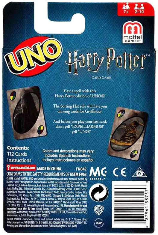 Mattel UNO kortos Harry Potter