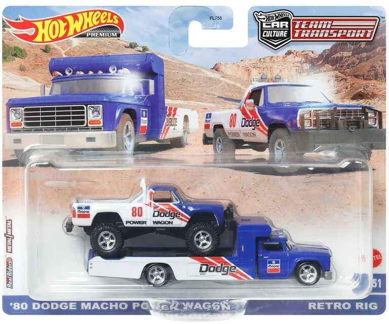 Mattel HOT WHEELS automodeliukų rinkinys – vilkikas ir lenktyninis automobilis (FLF56)