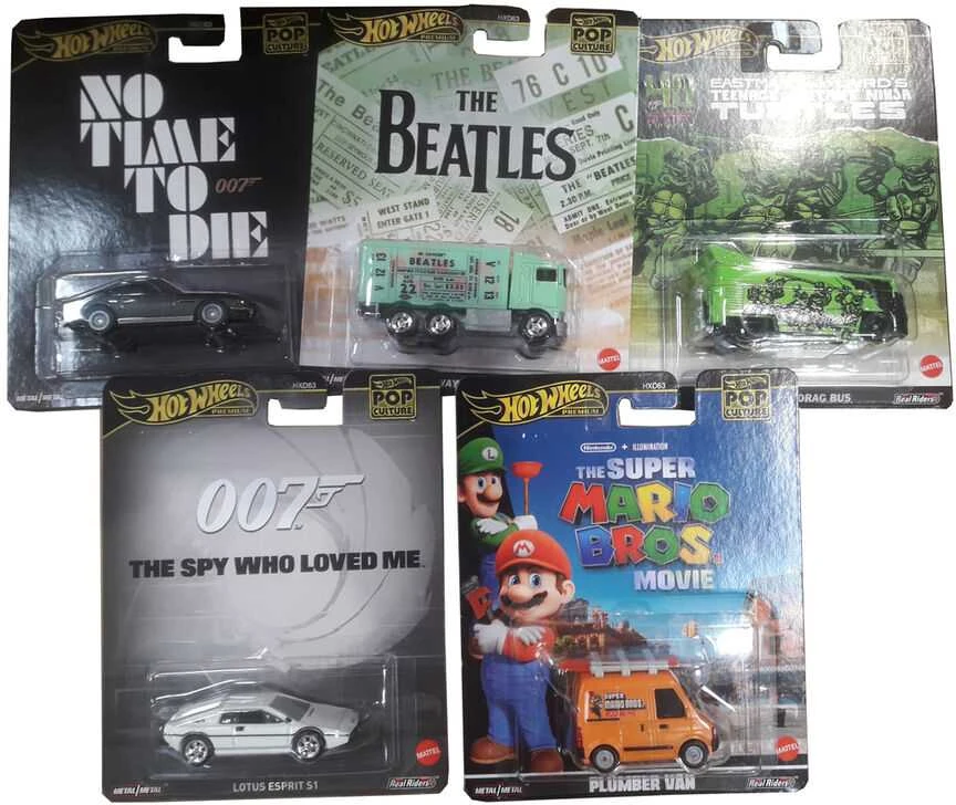 Mattel HOT WHEELS PREMIUM automodeliukai – Pop Culture (HXD63)