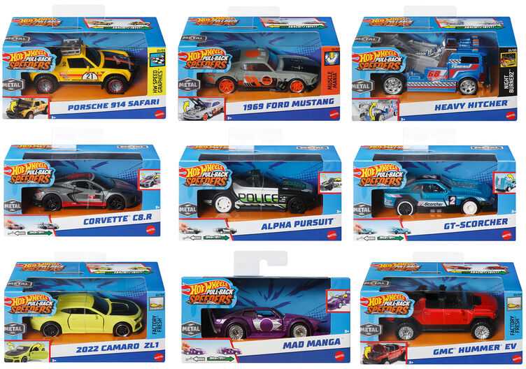 Mattel Žaisliniai Hot Wheels traukiami automobiliai 8 vnt.