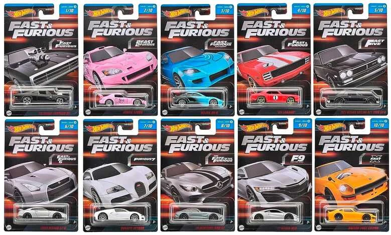 Mattel HOT WHEELS automodeliukai iš filmo Greiti ir įsiutę (HNR88)