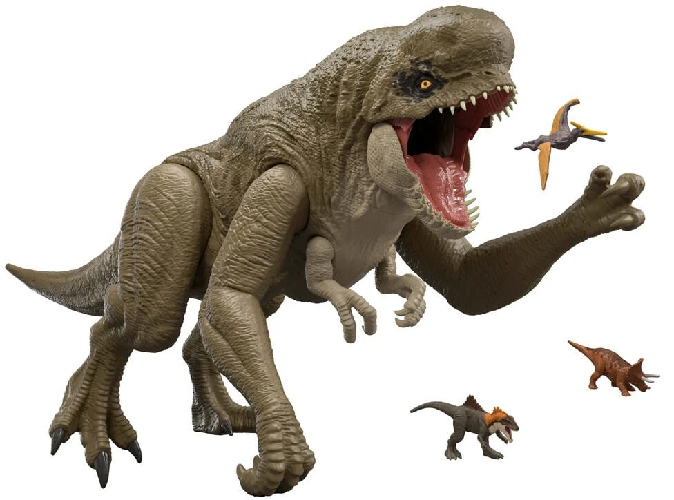 Mattel JURASSIC WORLD SUPER COLOSSAL interaktyvus dinozauras D. rex (JKG95)