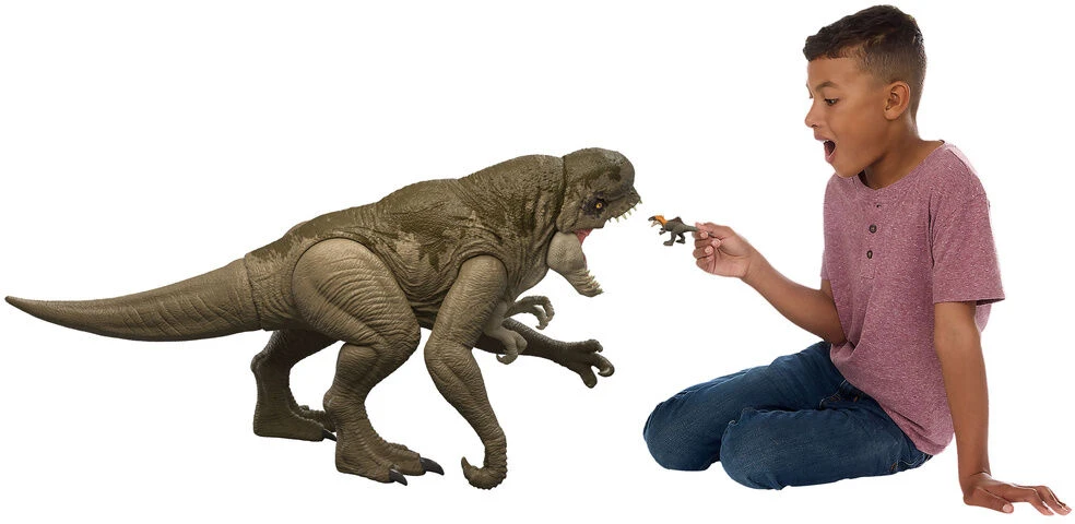 Mattel JURASSIC WORLD SUPER COLOSSAL interaktyvus dinozauras D. rex (JKG95)