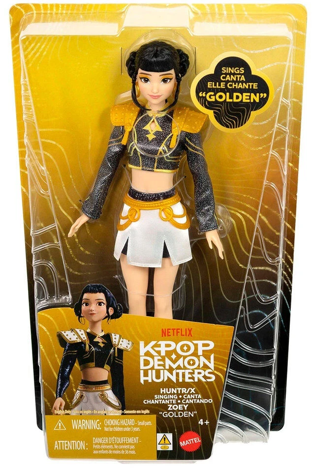 KPop Demon Hunters HUNTR/X Zoey „Golden” dainuojanti mados lėlė