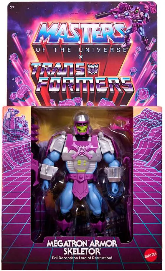 Mattel Masters of the Universe x Transformers Megatron Armor Skeletor figure 14cm