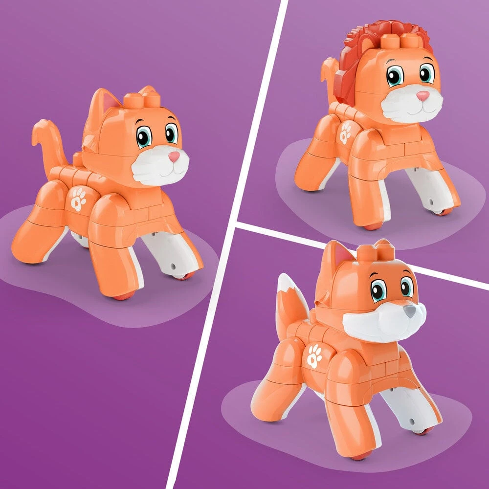Mattel MEGA BLOKS ROLLING KITTEN 3 in 1 kačiuko konstruktorius (JMK86)