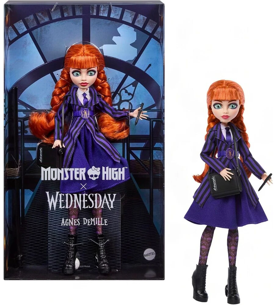 Mattel Monster High Kolekcjonerska Lėlė Wednesday Agnes DeMille