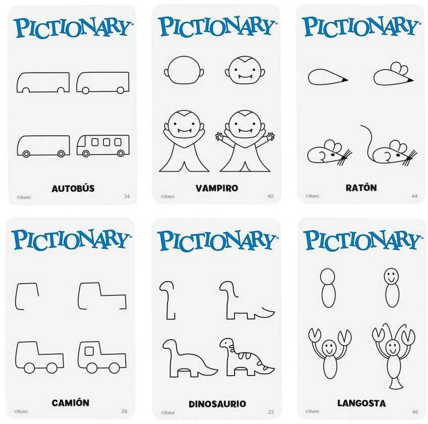 Mattel Spanish Pictionary board game