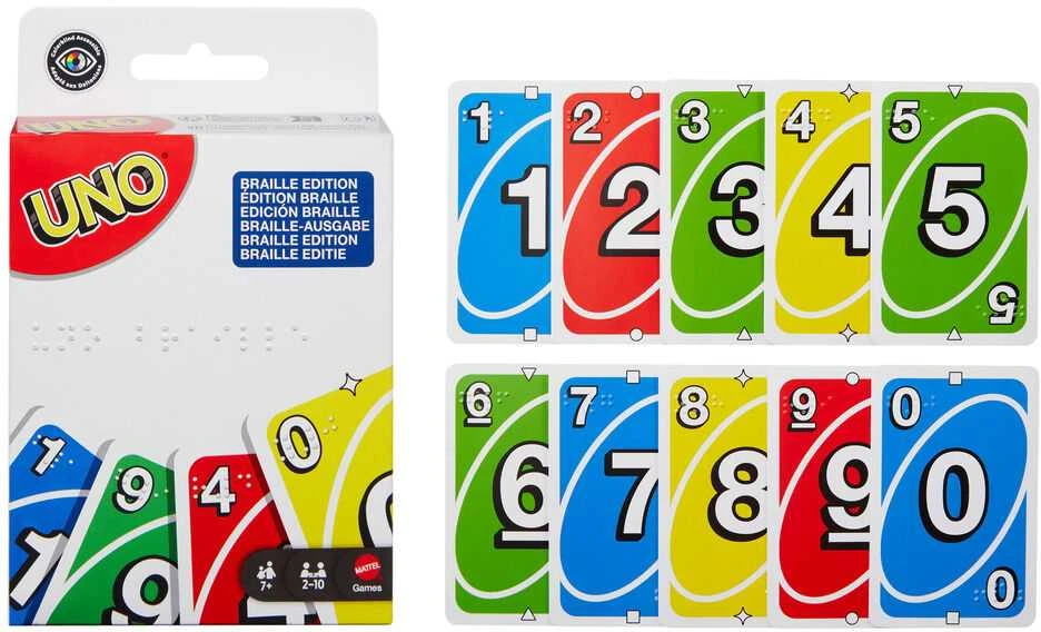 Mattel UNO Braille card game