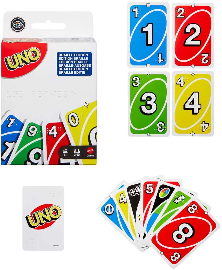 Mattel UNO Braille card game