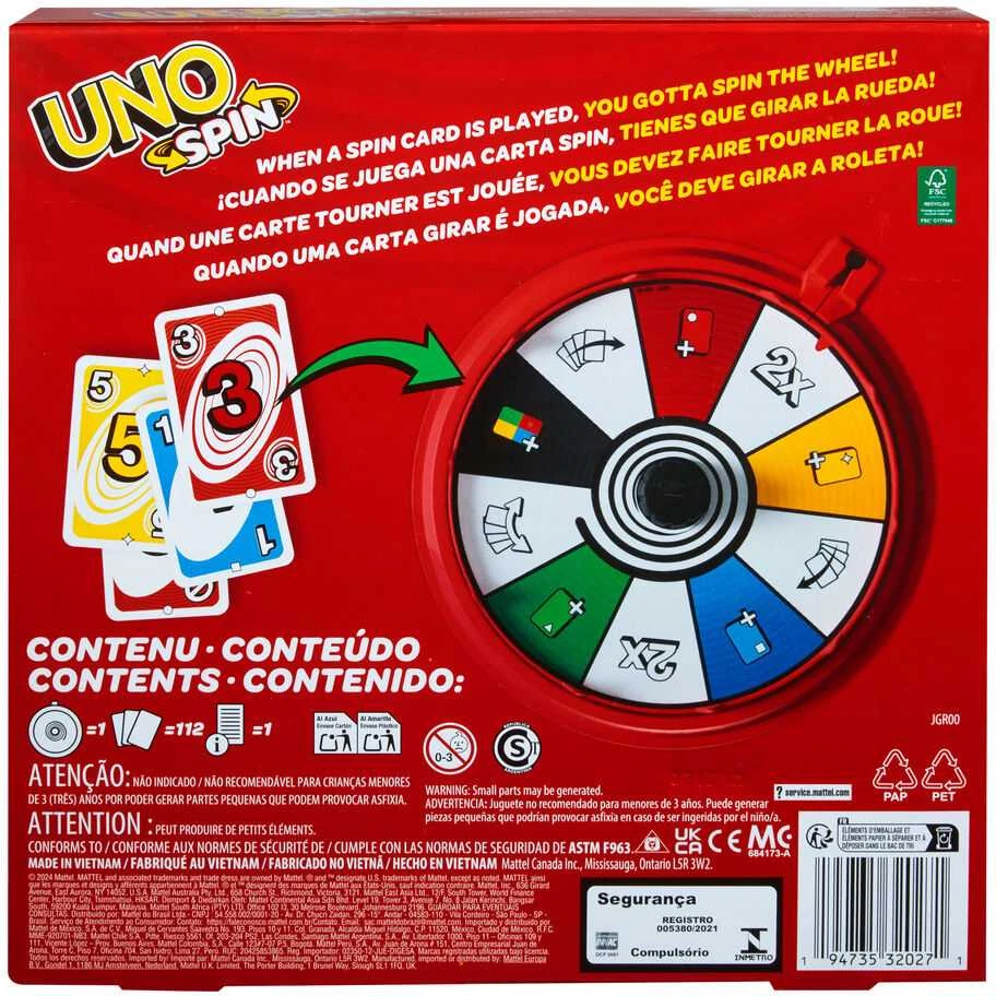 Mattel UNO SPIN stalo žaidimas (JGR00)