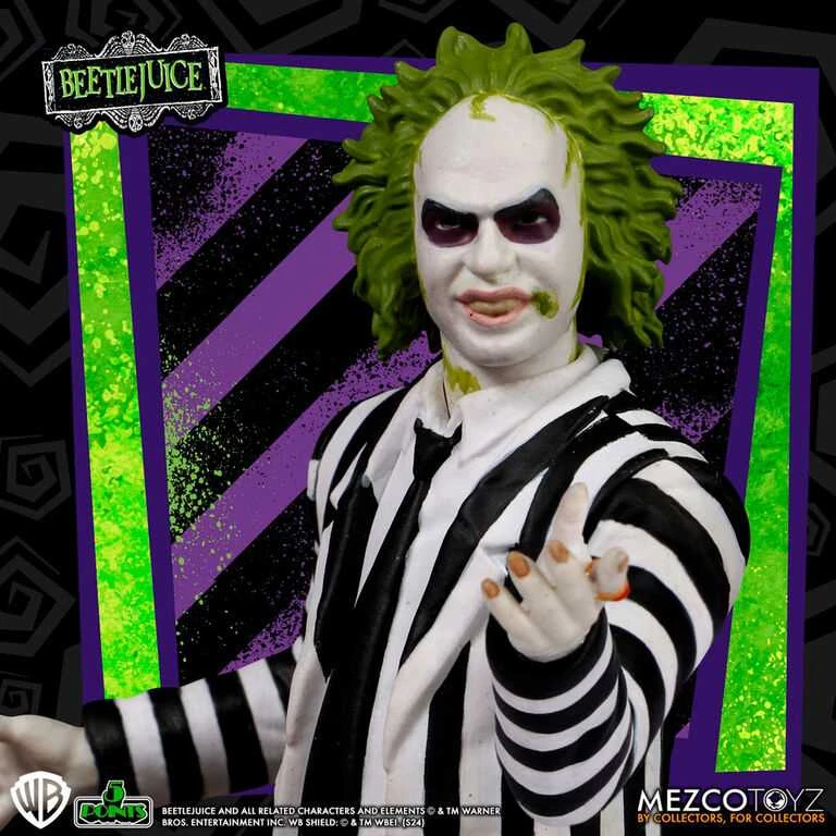 Mezco Toys Beetlejuice - Beetlejuice Striped Suite figure 9,5cm