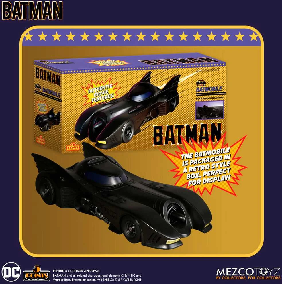 Mezco Toys DC Comics Universe Batman 1989 Batmobile figure