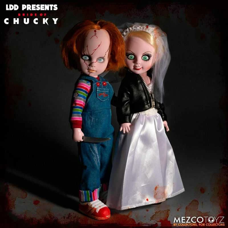 Mezco Toys Living Dead Dolls Chucky and Tifanny pack 2 figures 25cm