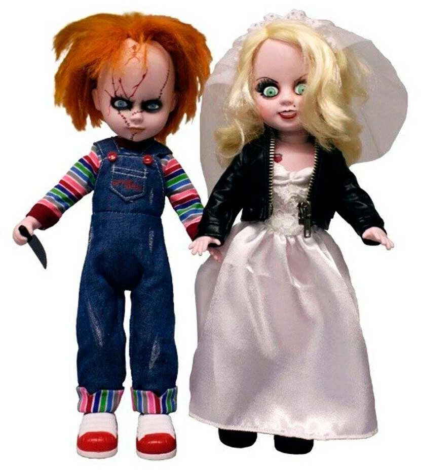 Mezco Toys Living Dead Dolls Chucky and Tifanny pack 2 figures 25cm